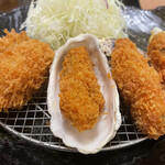 かつ乃 - 牡蠣食べ比べ膳（1750円）