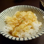 人形町今半 - すき焼きの卵を追加のライスにライドオン