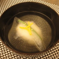 日本料理 晴山 - 2012.12.22）ホタテしんじょう薄氷造り