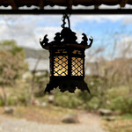 洋食 つばき - 軒先にかけられた寺社仏閣風の灯り。シルエットが綺麗♫