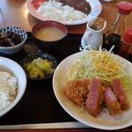 とまと亭 - ハムカツ定食