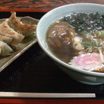 招福萬来みらく - ラーメン６００円＋餃子４００円