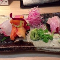祇園おかだ - お造り(トロ・平目・赤貝・鰤)