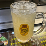 Denkou Sekka - 角ハイ広島レモン 560円。