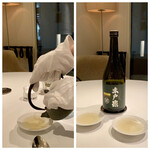 AMOUR - オマール海老のビスクには日本酒をペアリング、これが面白味がありますしまた素敵なマリアージュでした♪