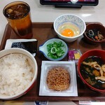 Sukiya - たまかけ納豆朝食［クーポン利用で250円］