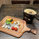 Designers Dining life table Omiya - 牡蠣のチーズフォンデュ。美味し。