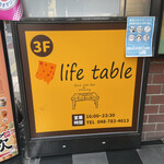 Designers Dining life table Omiya - 看板。