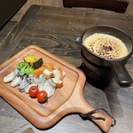Designers Dining life table Omiya - 牡蠣のチーズフォンデュ。美味し。