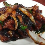 台湾料理　嘉宴楼 - 黒酢豚のアップ
