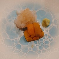 鮨結う翼 - 白海老　雲丹