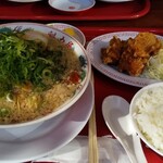 ラーメン魁力屋 - 唐揚げセット