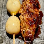 とり茶太郎 - 柔らかい白玉と団子　燻製と対照的で楽しい