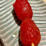 とり茶太郎 - 軽い酸味で甘味のほうが強いですね　焼鳥向きのトマトってあるのかな