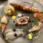 prospero - ★魚介　車海老、ホタテ、鰆、アラ、メジマグロ、スミイカ