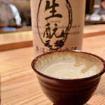 とり茶太郎 - 天穏の生酛無濾過純米は冷酒でいただいて後から熱燗にしました