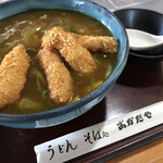 おかだや - 牡蠣フライ入りカレーうどん