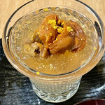 Tokihami - 焼き薩摩芋のピュレには出汁のジュレと生雲丹＆生湯葉の組み合わせ　いいアイディアですね