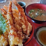 Katsugyo Donya Kaihou - えび10尾天丼　　　¥1,100-(税込)