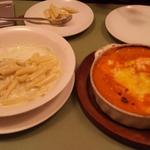 イタリア料理 モナリザン - ﾁｰｽﾞのﾍﾟﾝﾈとｷｬｾﾛｰﾙﾊﾟｽﾀ