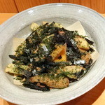 千真野 - キタアカリ、安納芋とゴボウののり塩揚げ