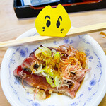 福寿司 - コチラなかなか食べれないらしいカツオを使ったタタキ！！もーまーうますぎてもう、、。ポン酢もうまかった、、！