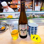 福寿司 - お酒のメニューはないので、お母さんに聞きましょう！ビールと日本酒、焼酎などありました。