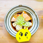 福寿司 - 「あん肝と白子のポン酢和え」白子が茹でたてで美味しかったぁ〜！