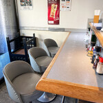 麺ロード花畑 - カウンター席