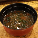 にぎり鮨 一五〇 - あおさの赤出汁