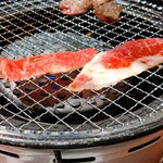 焼肉 乙ちゃん - カルビ＆ロース定食(肉1.5倍) 1380円