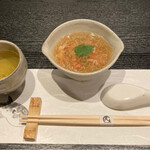 酒肴や 又左衛門 - 小蕪と雲子の蟹身餡掛け