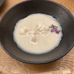 鮨おばな - 焼き白子　白子スープ