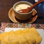寿司居酒屋 まるがまる - 茶碗蒸し 177,5㌘ 420円　厚焼き玉子500円