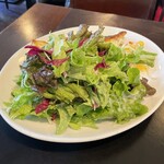 ADENIA - タラのムニエル
      カリフラワーソース（税込1,300円）
      見る方向によってはサラダしか見えないほどの野菜のボリューム
