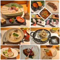 鮨処ひのき - 刺身盛り合わせ養老蒸し天ぷらぶりの照り焼きたちポン 鮨処ひのき - 刺身盛り合わせ養老蒸し天ぷらぶりの照り焼きたちポン