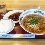 高岡のむら食堂 - 料理写真:中華そば+とんかつ+ライス（中）