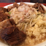 ラーメン二郎 - にんにくマシマシ・脂