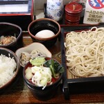 東野庵 - 料理写真:東野庵定食（蕎麦、ごはん他）