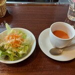 洋食 三浦亭 - サラダ＆スープ