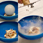 Maison DIA Mizuguchi - 冬のスペシャリテ ジャガイモ、名古屋コーチン卵、トリュフ、燻製
