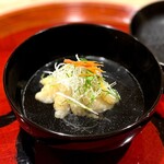 懐石 山よし - ◎虎魚の餅粉揚げ 白髪ねぎ 干子