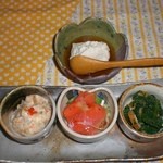 旬彩膳　おくだや - 天ぷらランチの小鉢