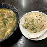 五圓安 - 玉子とじカレーラーメンにやきめし