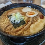 麺処田ぶし - 熟成醤油らーめん大盛り アップ②（2021年12月22日）