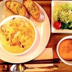 ツナグカフェ - Xmas限定!「チキンときのこのペンネグラタンプレート」¥1500