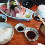 Minatoya - 磯盛御膳１，８００円少し食べかけ。