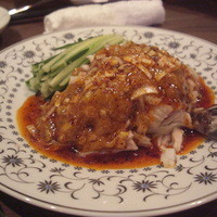 中国四川酒家 蔓山 - 棒棒鶏：鶏肉の旨味を美味く引き出す辛味タレと胡瓜のコラボが絶品♪