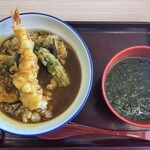 Tendon Tempura Hompo Santen - 京風カレー天丼＆あおさ味噌汁