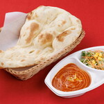 1 type of curry of your choice + salad + naan or rice